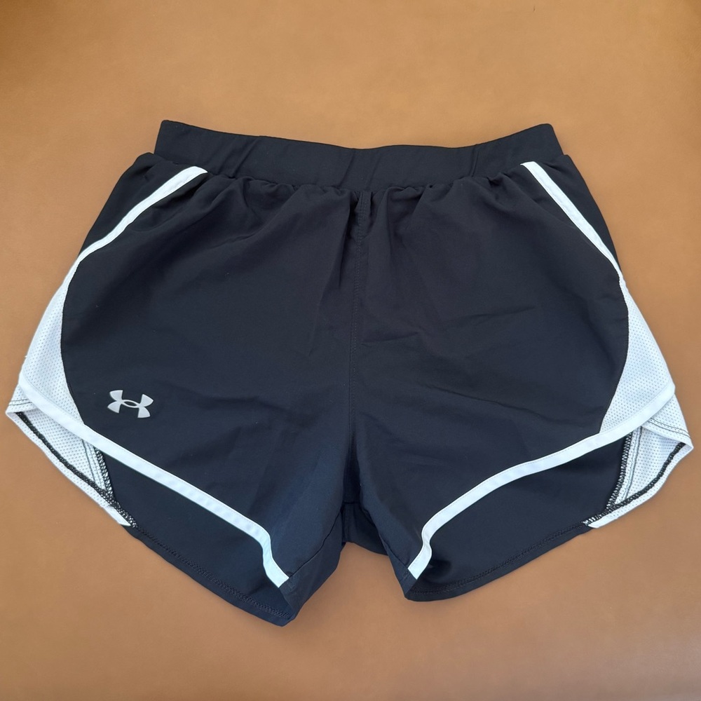 Under Armour Women's Black and White Athletic Shorts